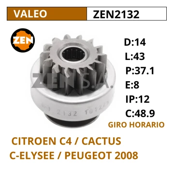 BENDIX CITROEN C-ELYSEE / CACTUS / PEUGEOT 2008 / ZEN2132